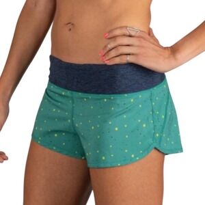Rabbit Running Shorts Women's Small Green Athletic Lined Lightweight Workout